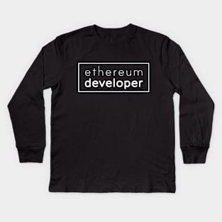 Ethereum developer - ETHER Kids Long Sleeve T-Shirt